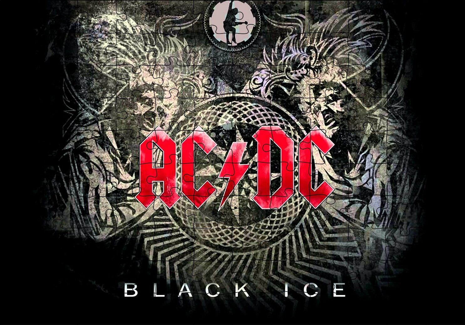 ACDC Black Ice Albüm Kapağı Puzzle Yapboz MDF Ahşap 120 Parça 24 cm X 34 cm