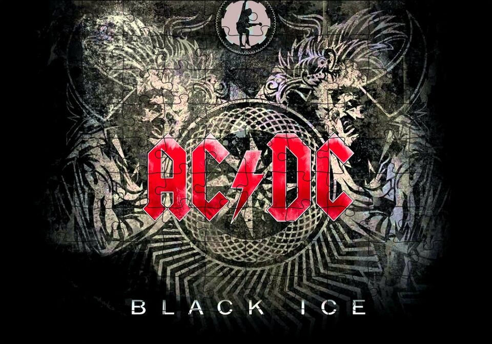 ACDC Black Ice Albüm Kapağı Puzzle Yapboz MDF Ahşap 120 Parça 24 cm X 34 cm