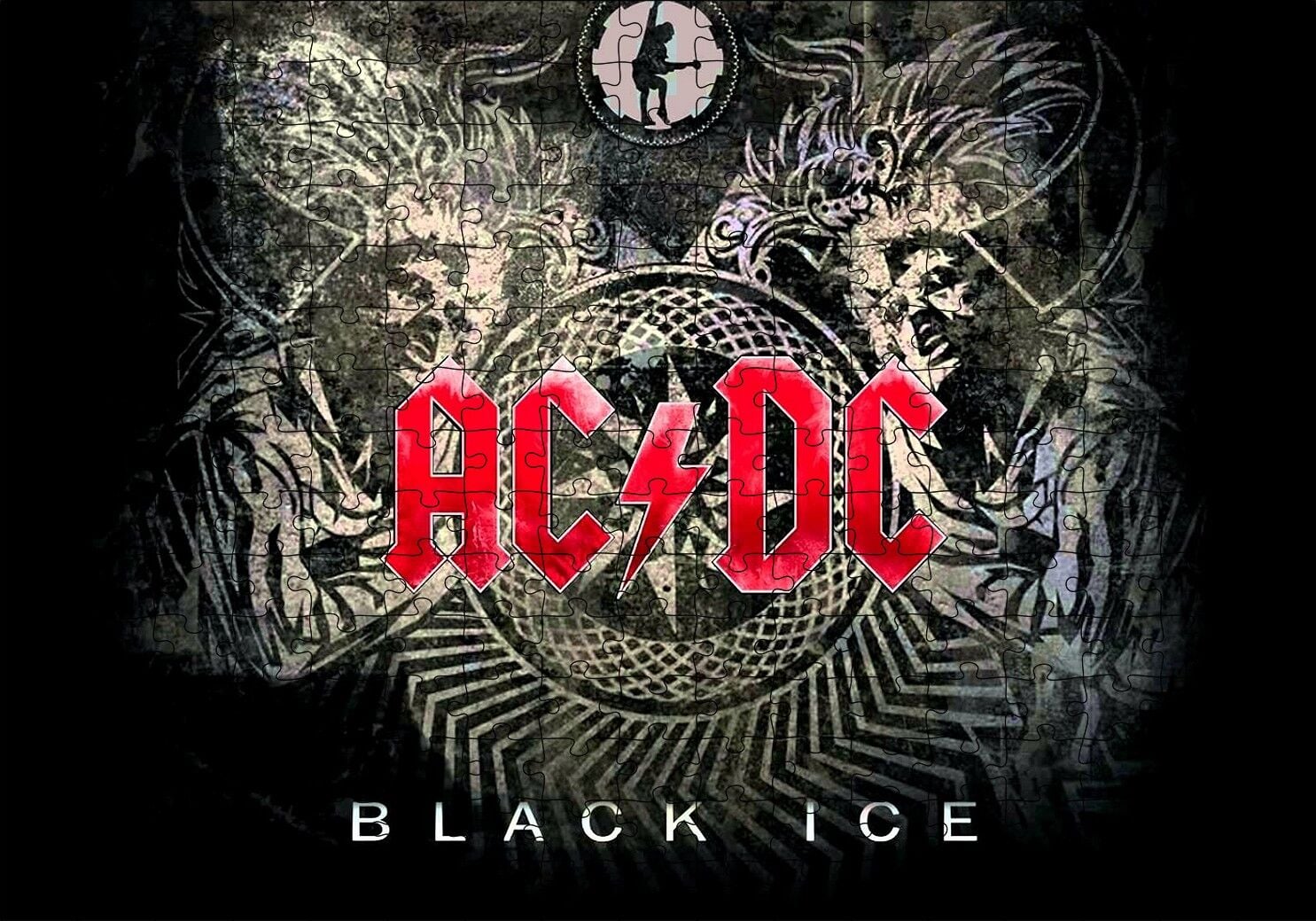 ACDC Black Ice Albüm Kapağı Puzzle Yapboz MDF Ahşap 255 Parça 34 cm X 49 cm