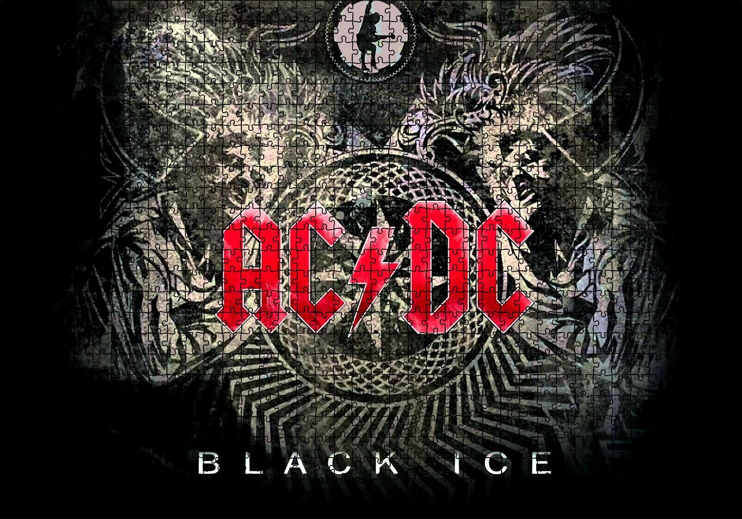 ACDC Black Ice Albüm Kapağı Puzzle Yapboz MDF Ahşap 1000 Parça 49 cm X 68 cm