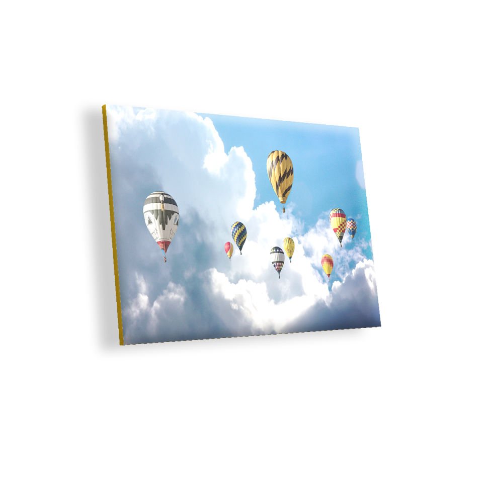 Balonlar Firarda MDF Akşap Duvar Tablo 50x70 cm