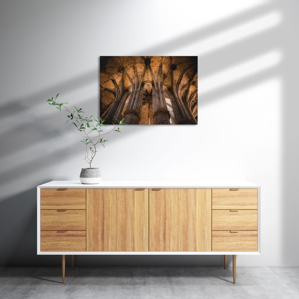 Barselona Katedrali MDF Akşap Duvar Tablo 35x50 cm