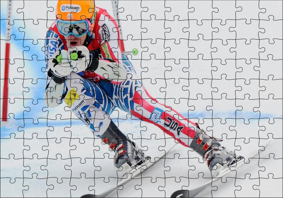 Kayak Egzersizi Açık Hava Sporları Puzzle Yapboz MDF Ahşap 120 Parça 24 cm X 34 cm
