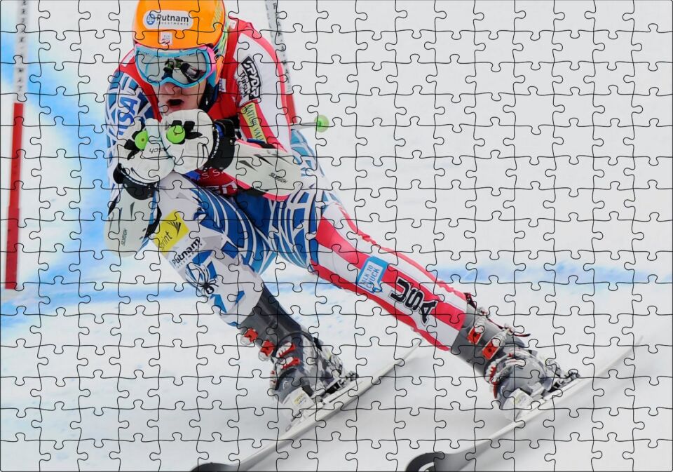 Kayak Egzersizi Açık Hava Sporları Puzzle Yapboz MDF Ahşap 255 Parça 34 cm X 49 cm