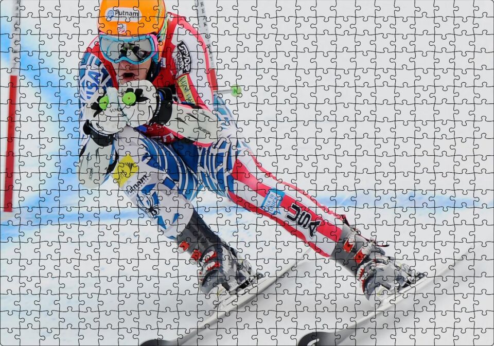 Kayak Egzersizi Açık Hava Sporları Puzzle Yapboz MDF Ahşap 500 Parça 49 cm X 68 cm