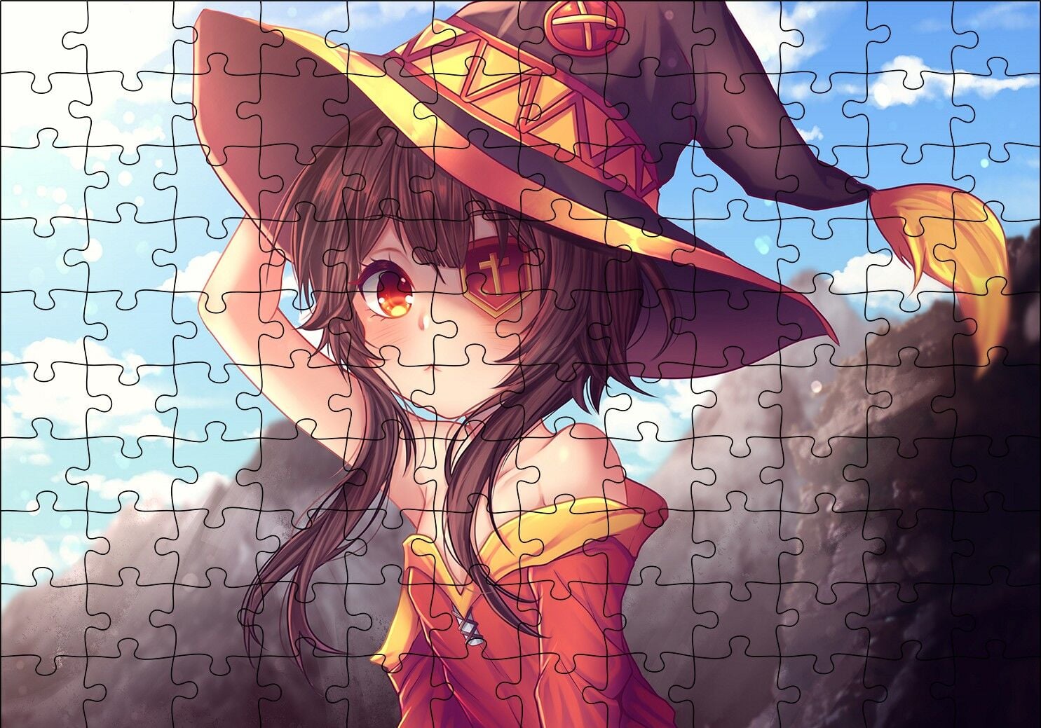 Megumin Konosuba Puzzle Yapboz MDF Ahşap 120 Parça 24 cm X 34 cm