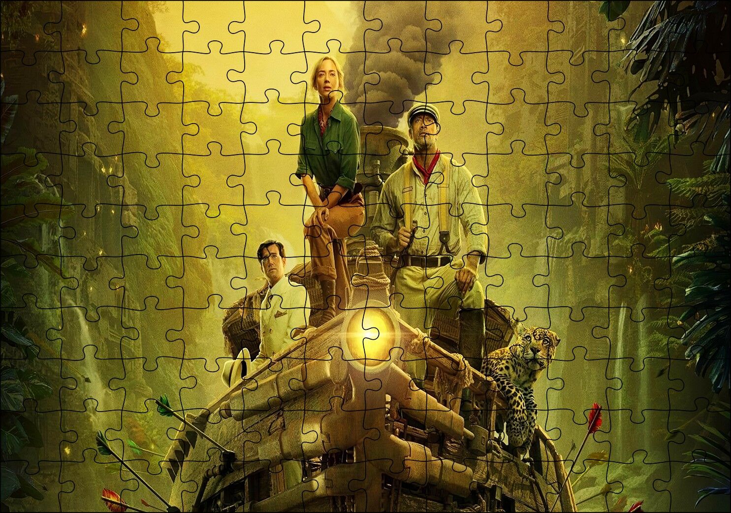 Jungle Cruise 2021 Filmleri Puzzle Yapboz MDF Ahşap