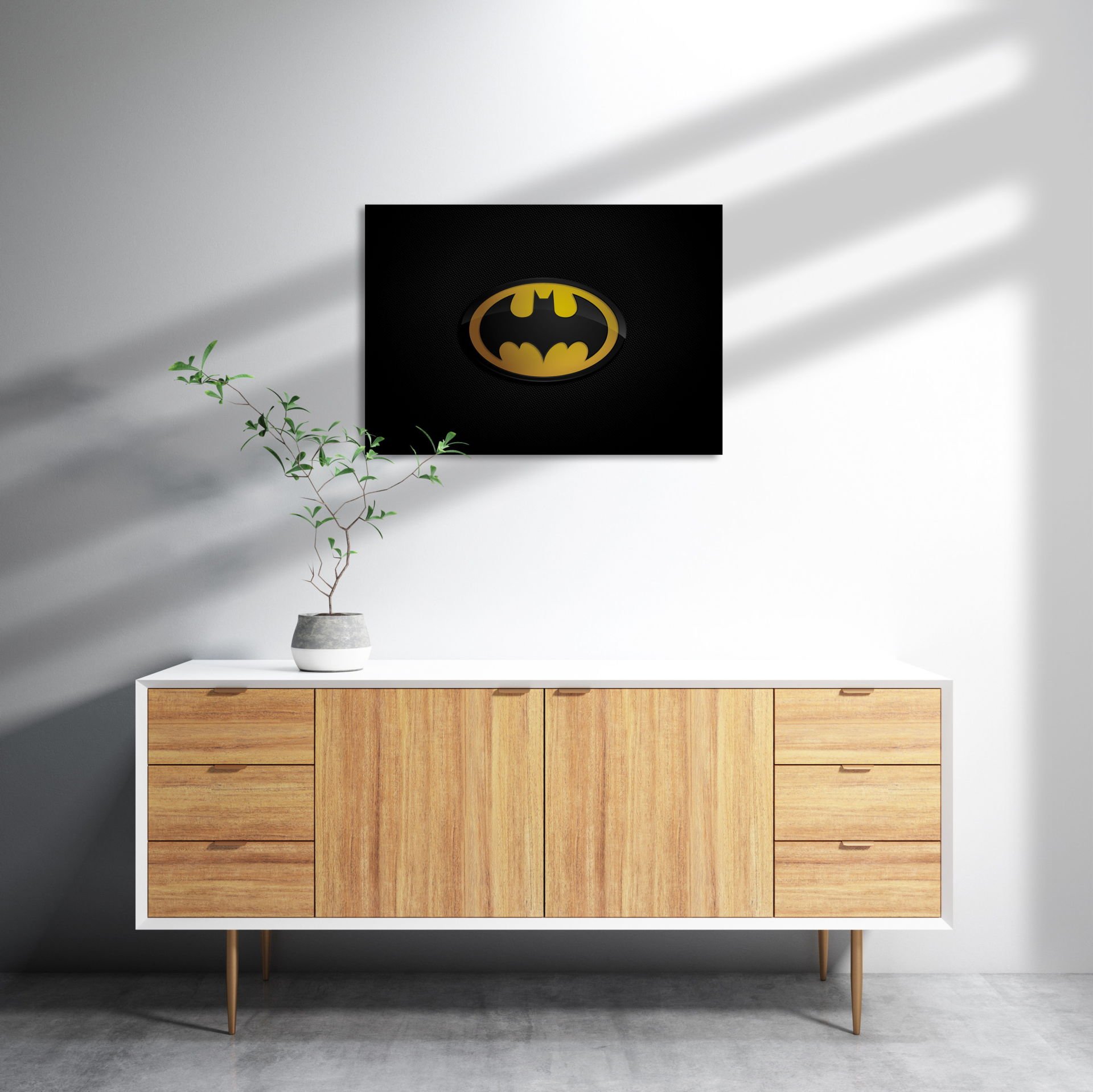 Batman Arması MDF Akşap Duvar Tablo 50x70 cm