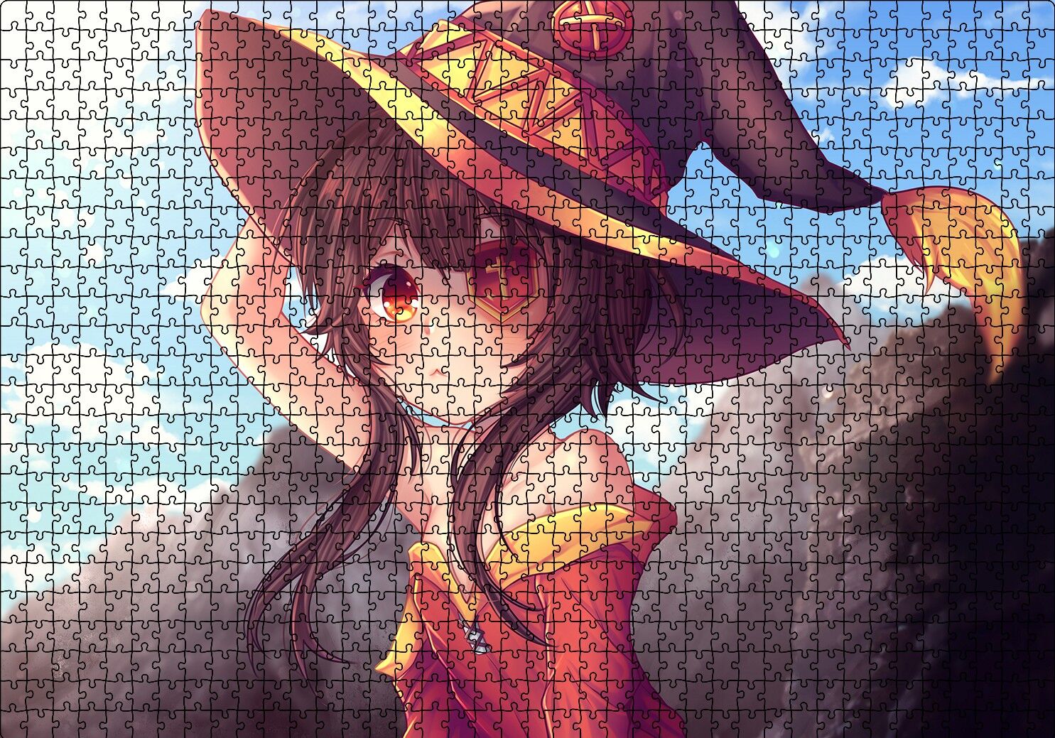 Megumin Konosuba Puzzle Yapboz MDF Ahşap 1000 Parça 49 cm X 68 cm