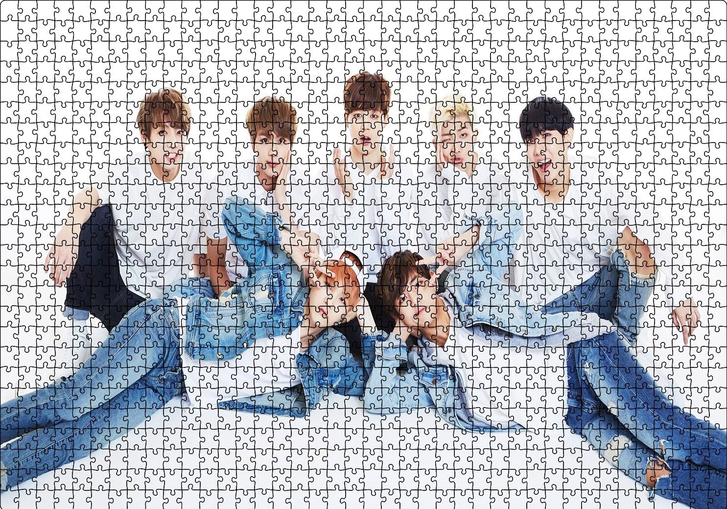 BTS Kore Pop Kot Şıklığı Puzzle Yapboz MDF Ahşap 1000 Parça 49 cm X 68 cm
