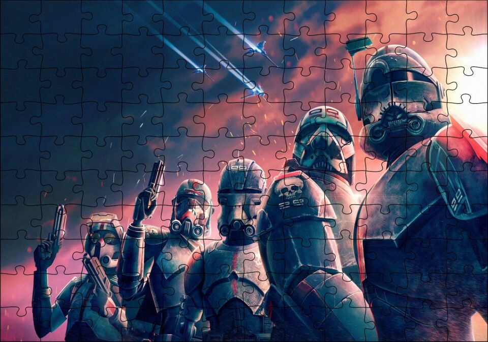 Yıldız Savaşları Stormtroopers Puzzle Yapboz MDF Ahşap 120 Parça 24 cm X 34 cm