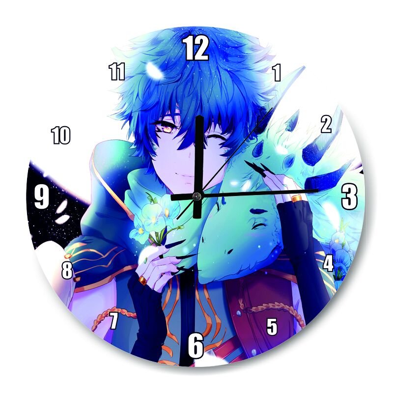 Anime Genç ve Ejderha  Mdf Ahşap Duvar Saati 30 cm Çap