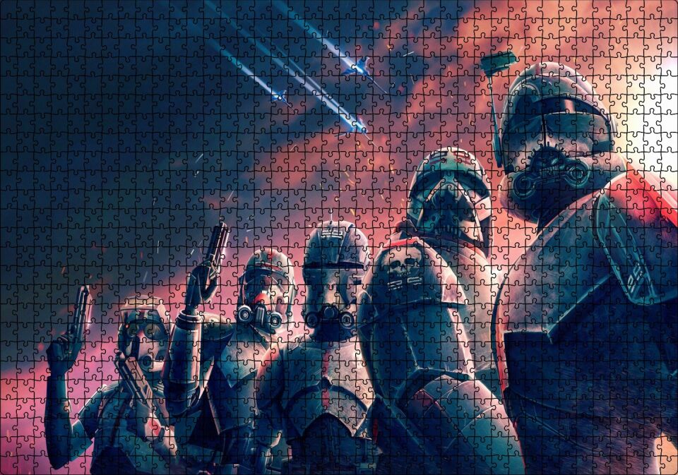 Yıldız Savaşları Stormtroopers Puzzle Yapboz MDF Ahşap 1000 Parça 49 cm X 68 cm