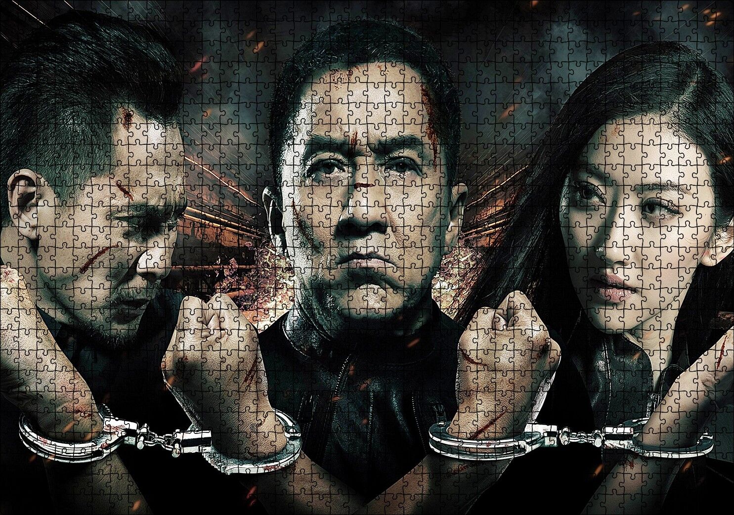 Jackie Chan Polis Hikayesi Görseli Puzzle Yapboz MDF Ahşap 1000 Parça 49 cm X 68 cm