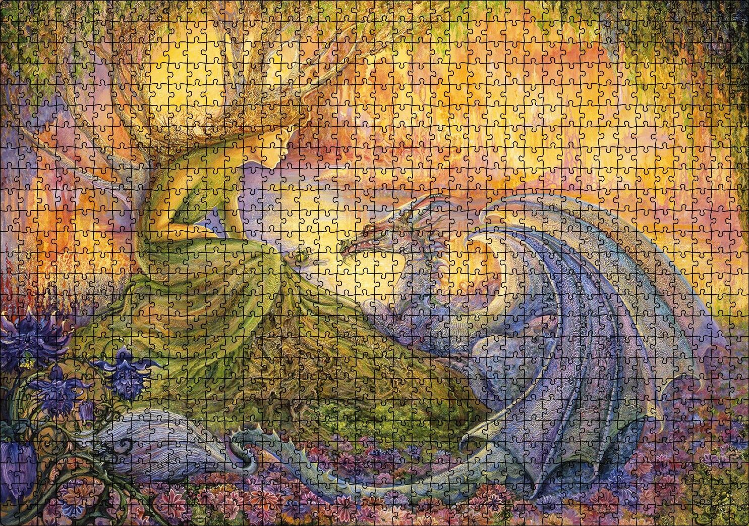 Ağaç Kız ve Ejderha Mistik Tablo Puzzle Yapboz MDF Ahşap 1000 Parça 49 cm X 68 cm