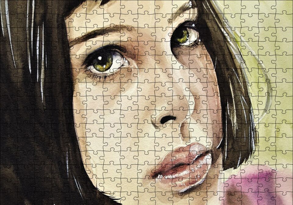 Mathilda Çizim Puzzle Yapboz MDF Ahşap 255 Parça 34 cm X 49 cm