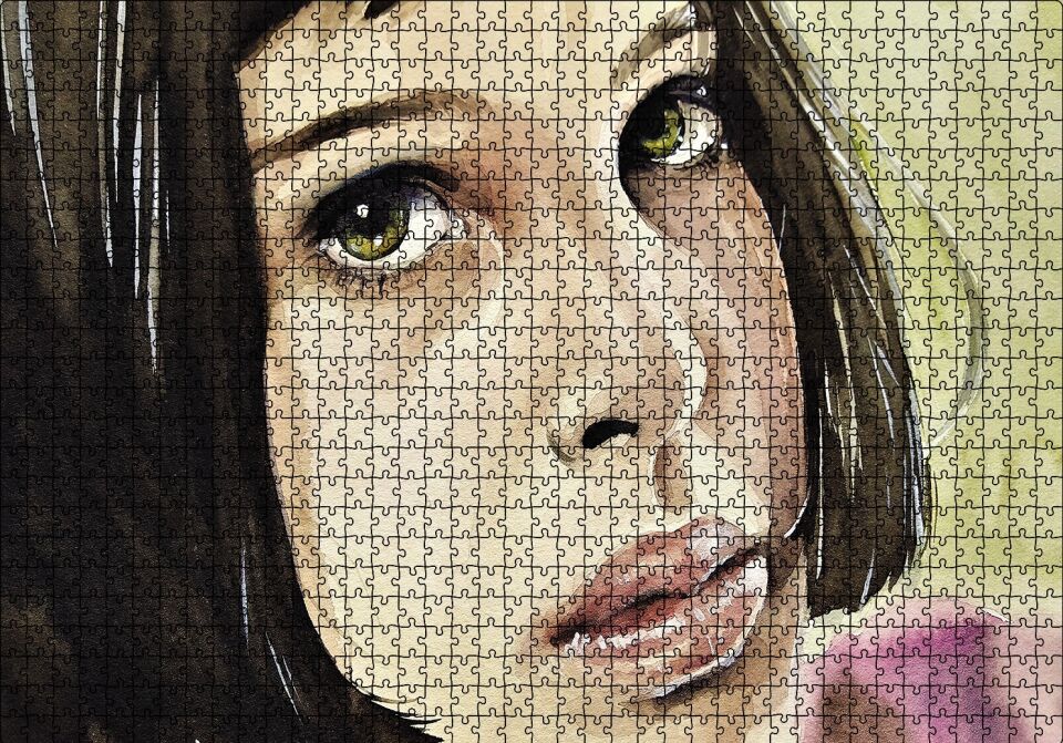 Mathilda Çizim Puzzle Yapboz MDF Ahşap 1000 Parça 49 cm X 68 cm