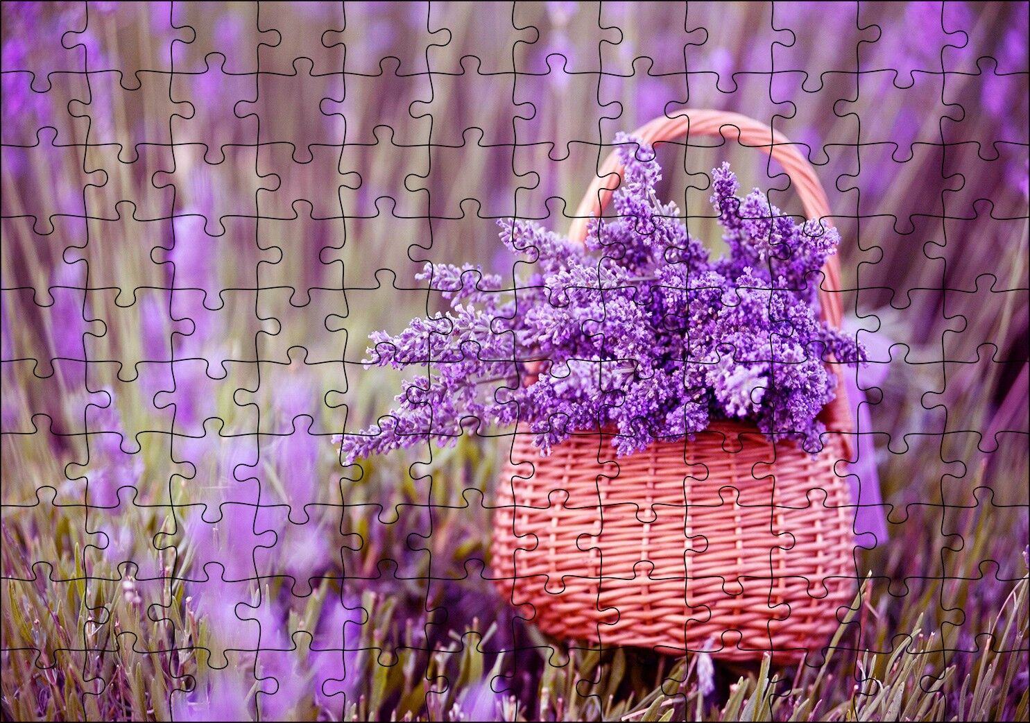 Sepette Lavantalar Puzzle Yapboz MDF Ahşap 120 Parça 24 cm X 34 cm