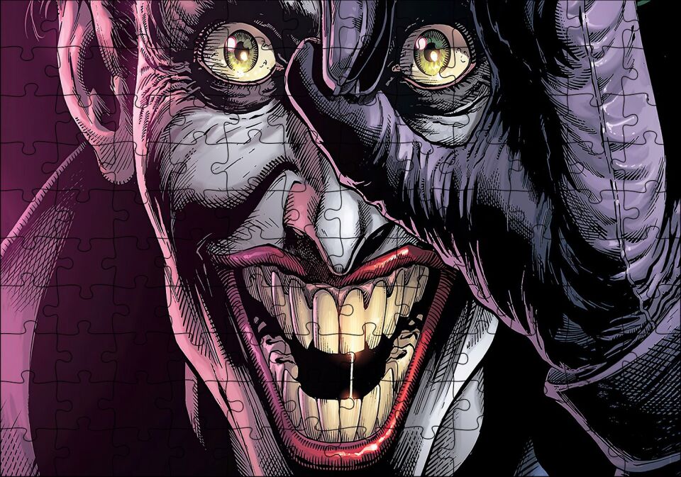 Joker Şakacı Gülüşü Görseli Puzzle Yapboz MDF Ahşap 120 Parça 24 cm X 34 cm