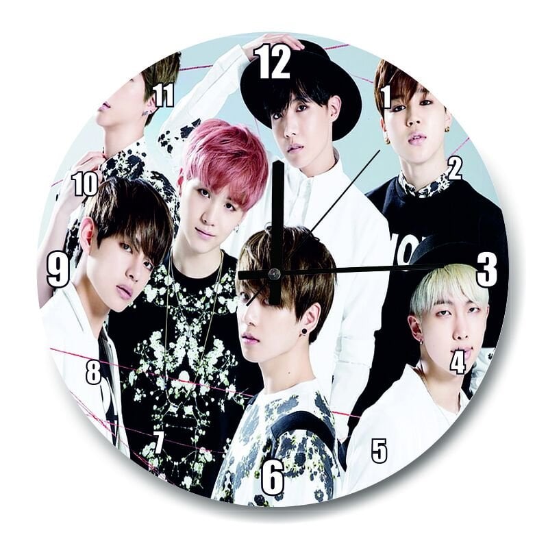 BTS Kore Pop For You Albüm Kapağı  Mdf Ahşap Duvar Saati 30 cm Çap