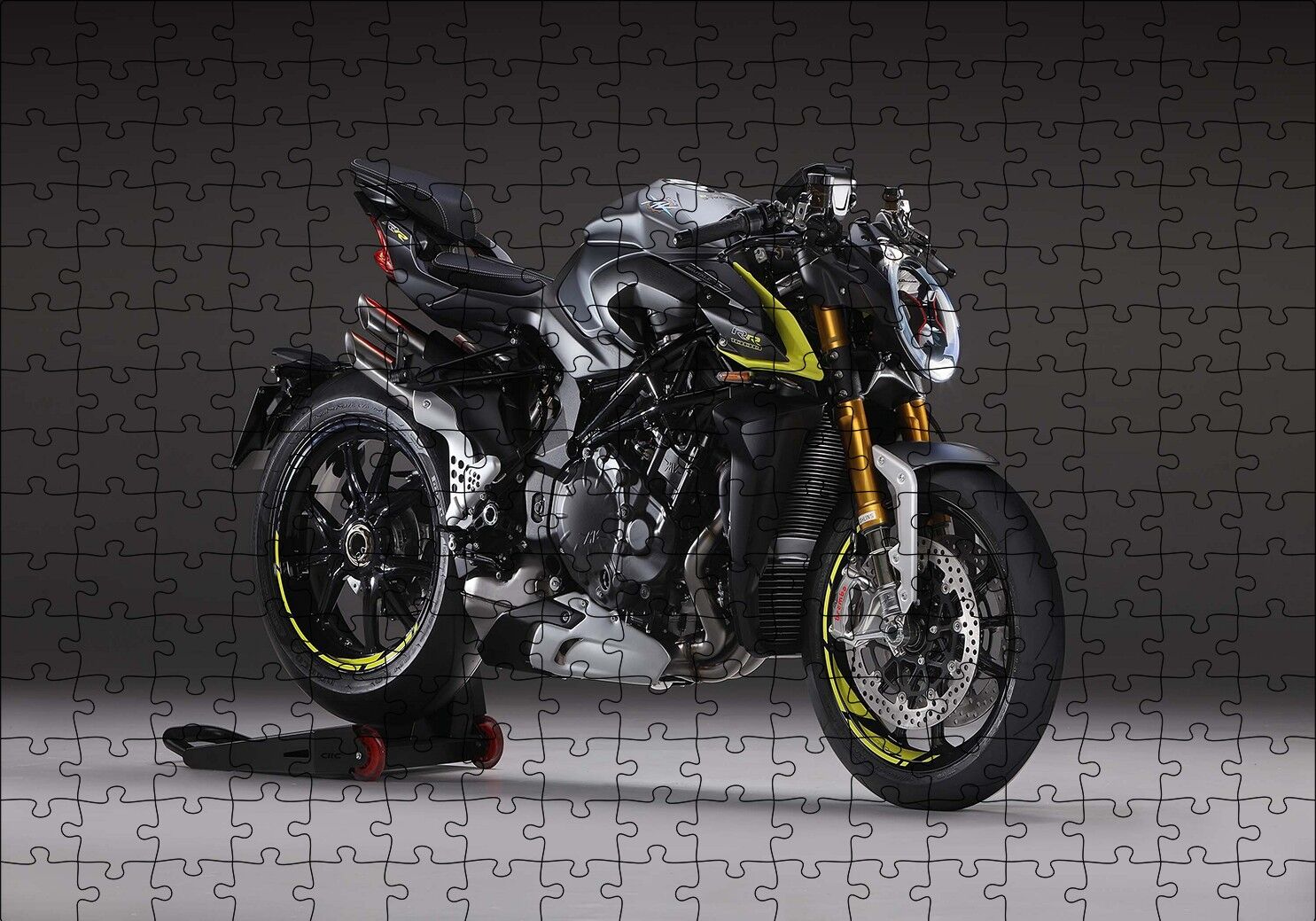 MV Agusta Brutale Puzzle Yapboz MDF Ahşap 255 Parça 34 cm X 49 cm