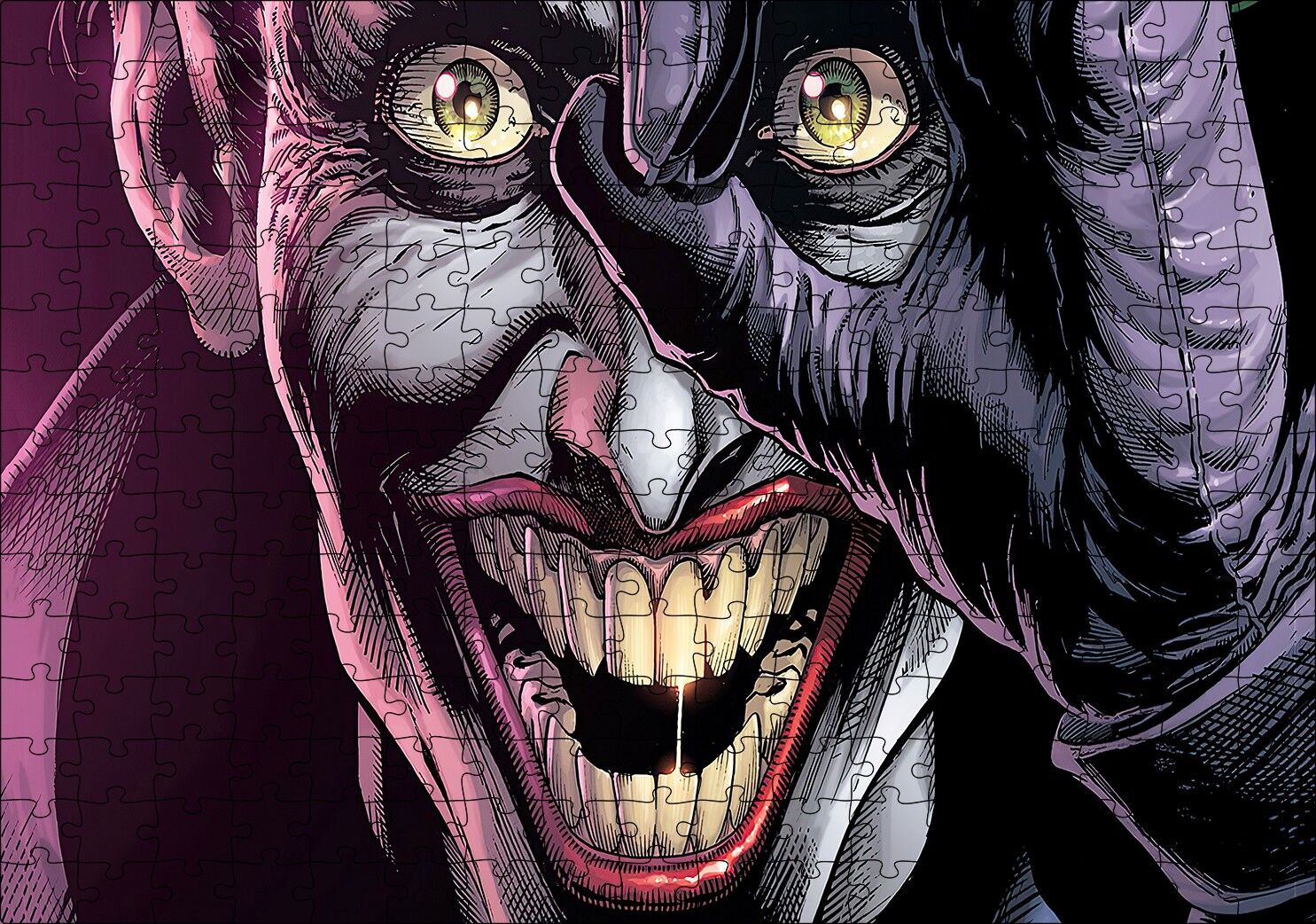 Joker Şakacı Gülüşü Görseli Puzzle Yapboz MDF Ahşap 255 Parça 34 cm X 49 cm