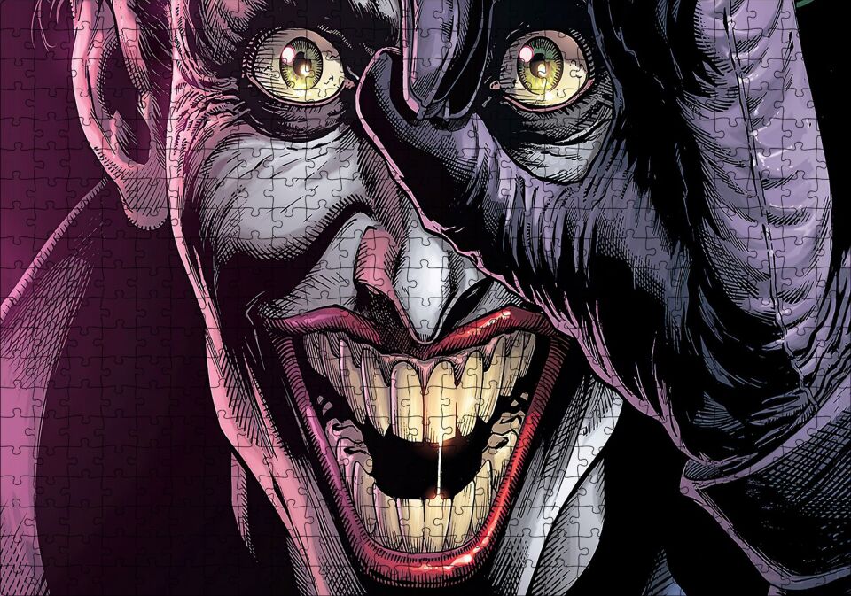 Joker Şakacı Gülüşü Görseli Puzzle Yapboz MDF Ahşap 500 Parça 49 cm X 68 cm