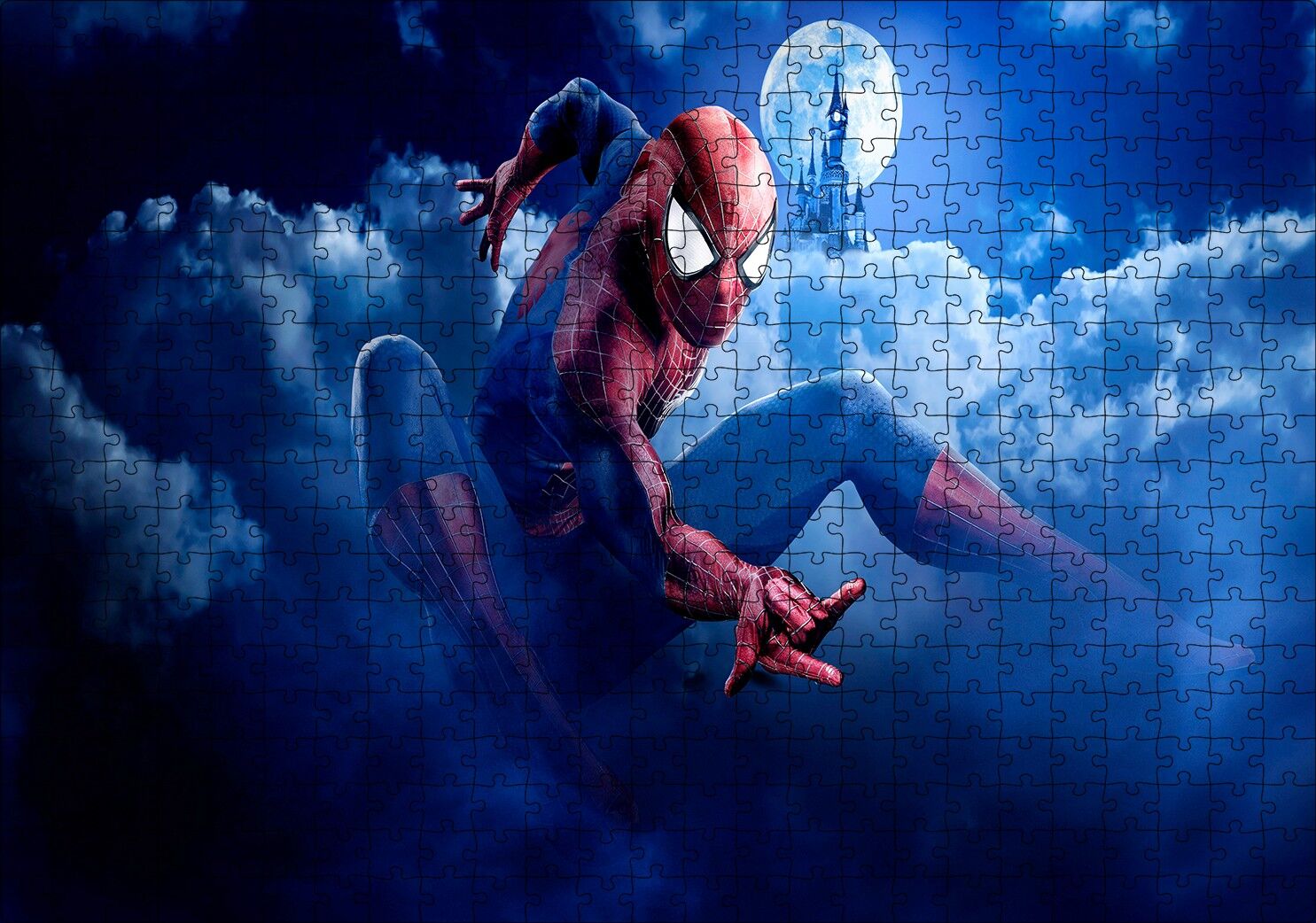Marvel Karakteri Örümcek Adam Görseli Puzzle Yapboz MDF Ahşap 500 Parça 49 cm X 68 cm