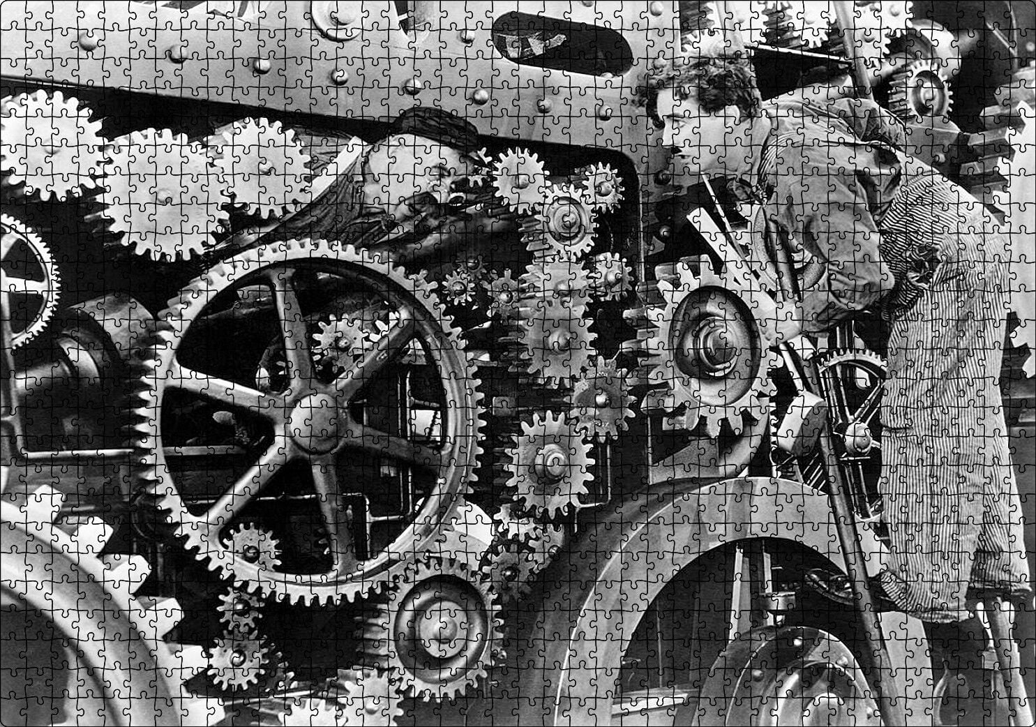 Modern Zamanlarda Charlie Chaplin2 Puzzle Yapboz MDF Ahşap 1000 Parça 49 cm X 68 cm