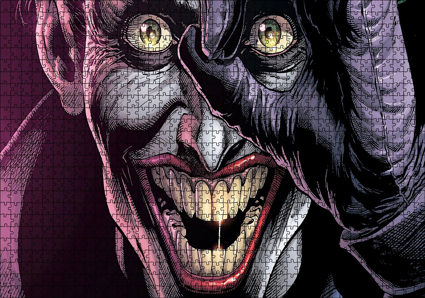 Joker Şakacı Gülüşü Görseli Puzzle Yapboz MDF Ahşap 1000 Parça 49 cm X 68 cm