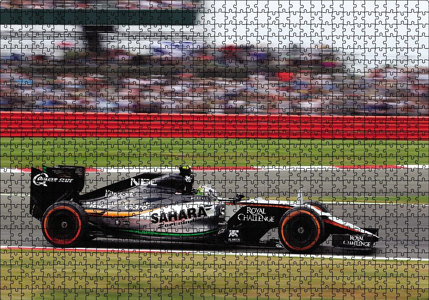 Pisteki Yarış Otomobil Puzzle Yapboz MDF Ahşap 1000 Parça 49 cm X 68 cm