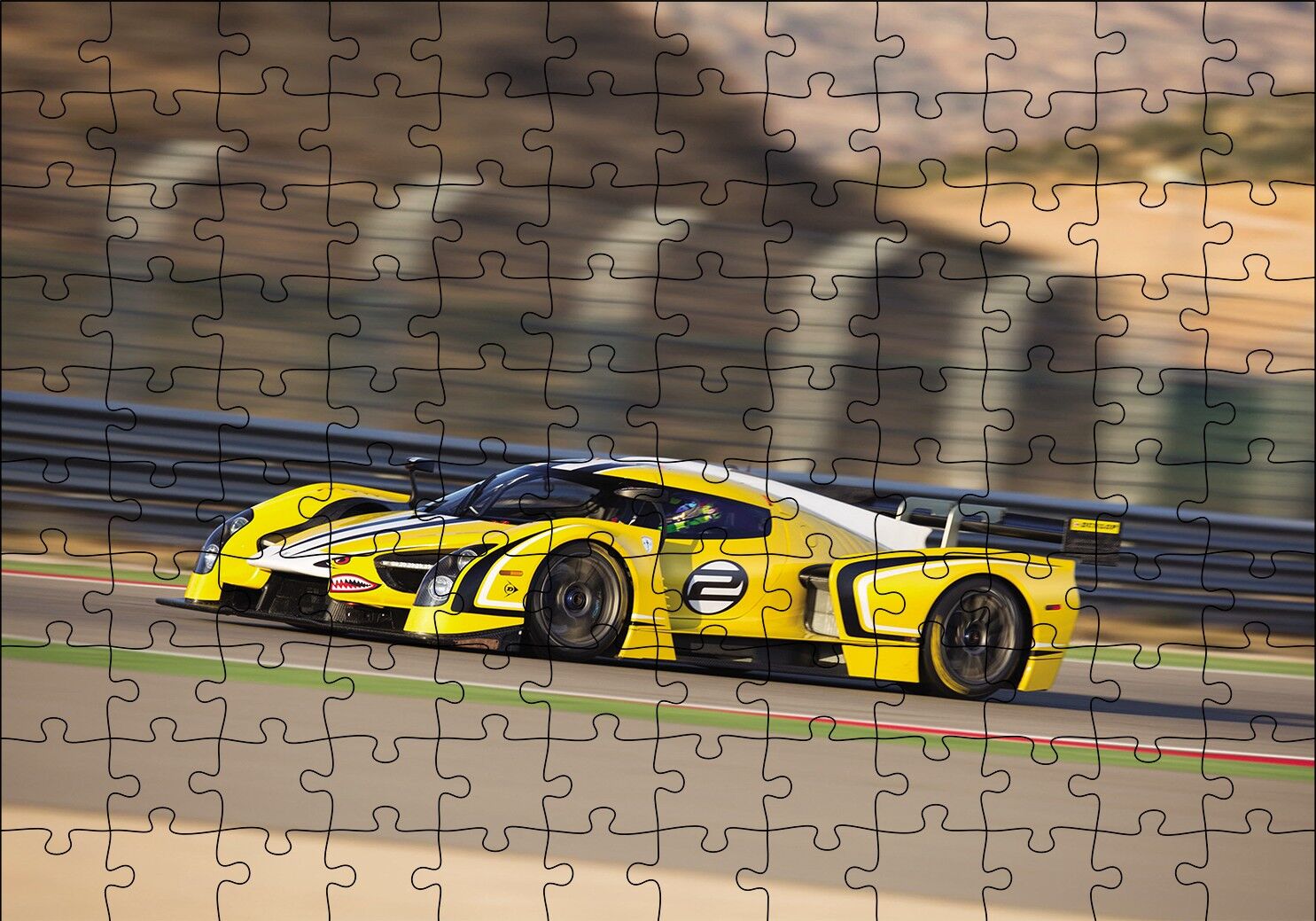 Sokak Evler Yağlı Boya Puzzle Yapboz MDF Ahşap