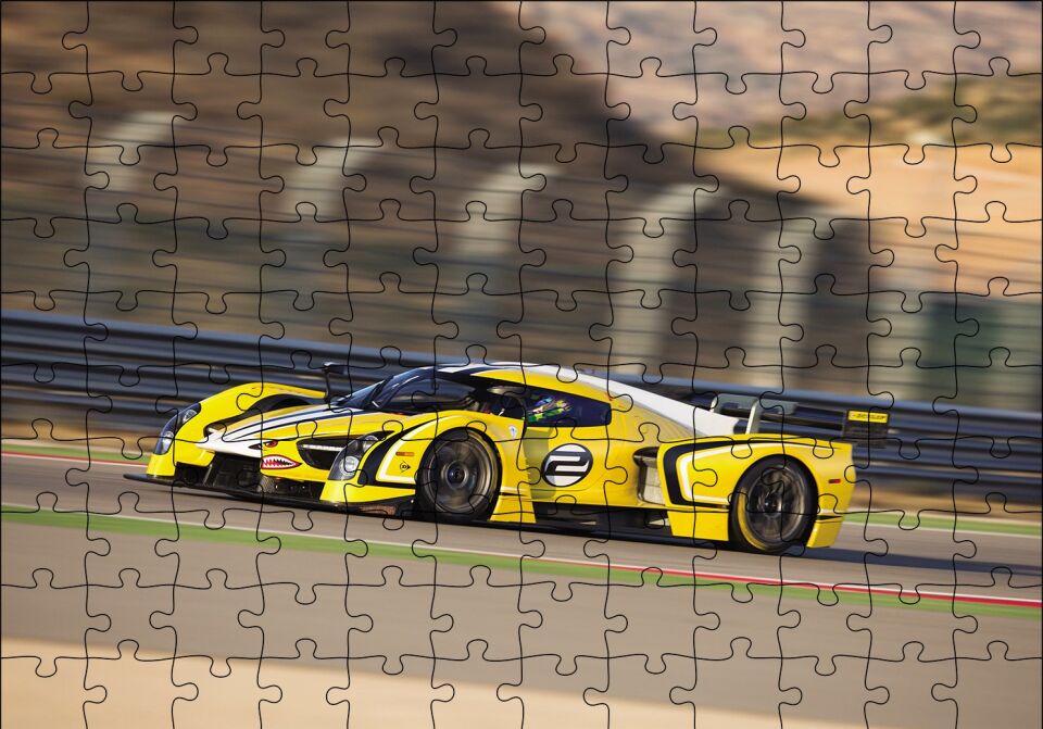 Sokak Evler Yağlı Boya Puzzle Yapboz MDF Ahşap