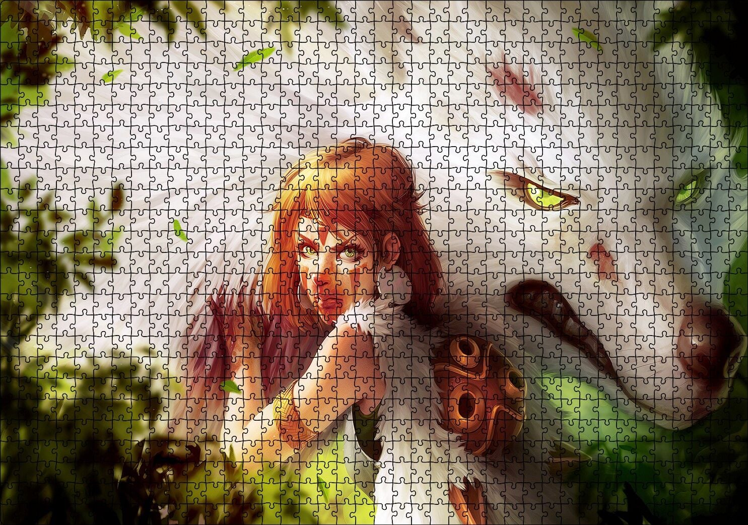 Prenses mononoke 2019 Anime Karakter Puzzle Yapboz MDF Ahşap 1000 Parça 49 cm X 68 cm