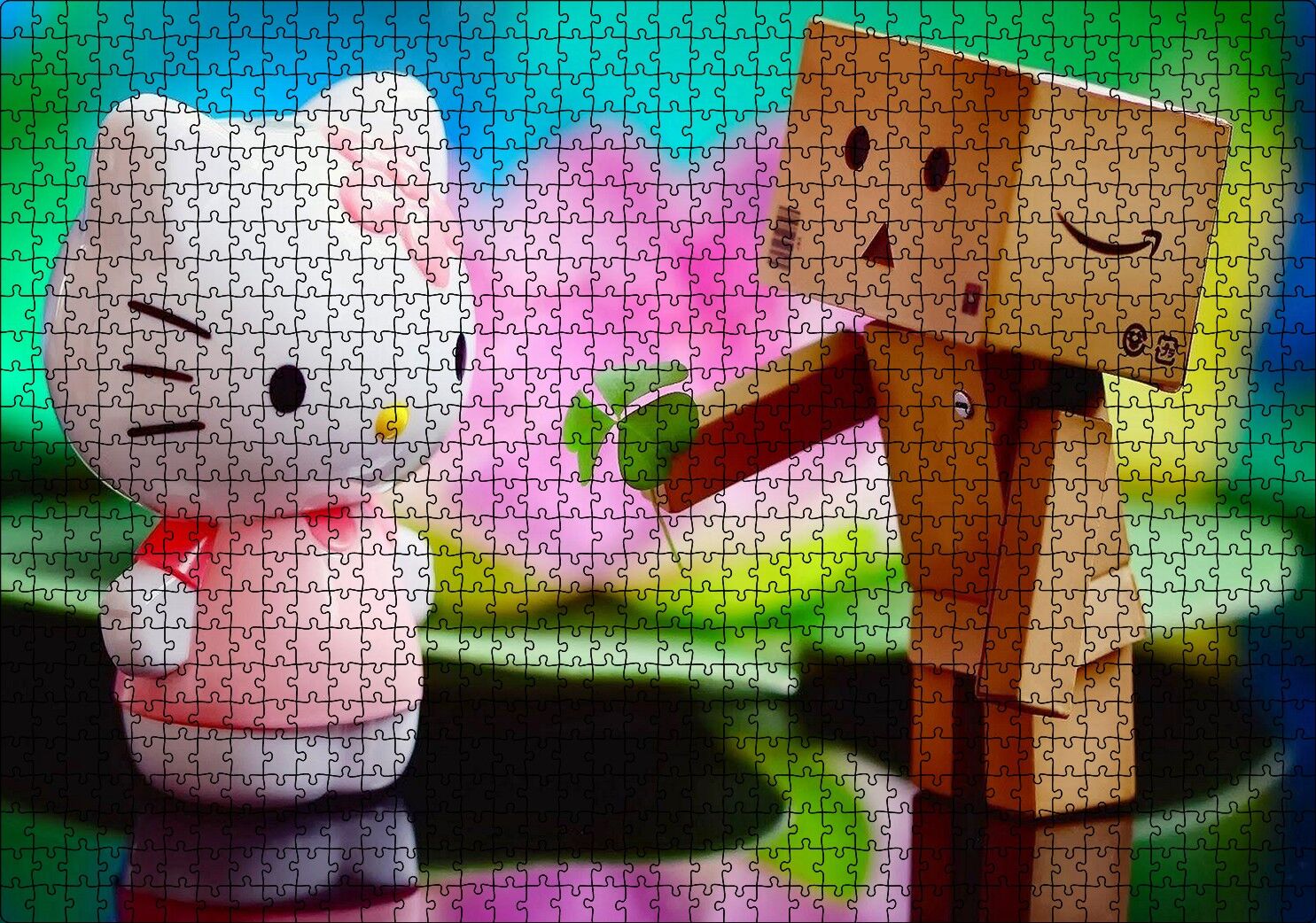 Merhaba Kedicik Yonca Görseli Puzzle Yapboz MDF Ahşap 1000 Parça 49 cm X 68 cm