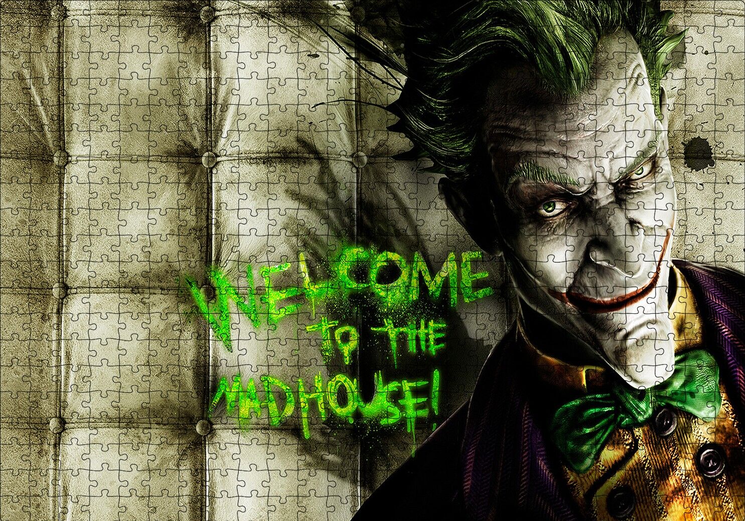 Joker Welcome to the Madhouse Palyaço Puzzle Yapboz MDF Ahşap 500 Parça 49 cm X 68 cm