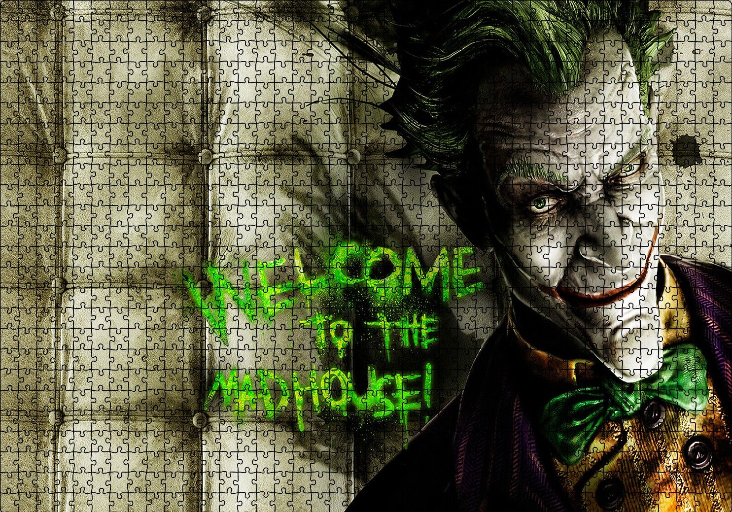 Joker Welcome to the Madhouse Palyaço Puzzle Yapboz MDF Ahşap 1000 Parça 49 cm X 68 cm