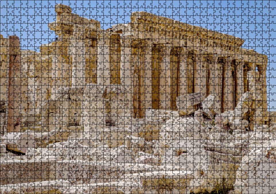 Antik Tapınak Kalıntıları Puzzle Yapboz MDF Ahşap 1000 Parça 49 cm X 68 cm