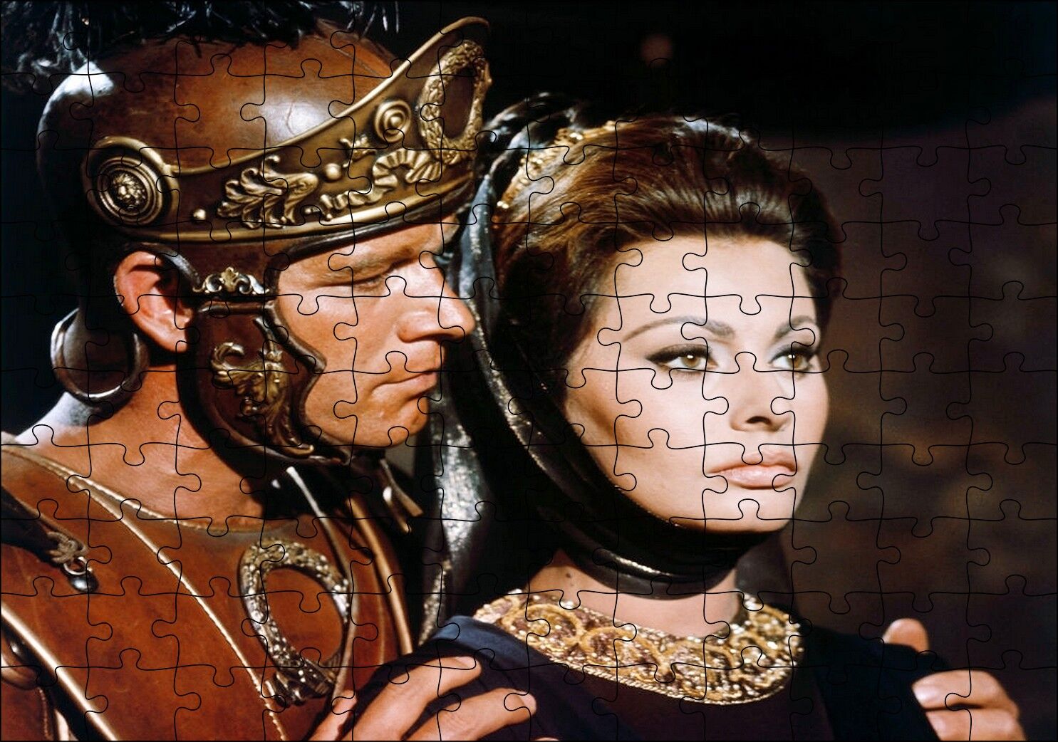 Sophia Loren Roma İmparatorluğunun Düşüşü Görseli Puzzle Yapboz MDF Ahşap