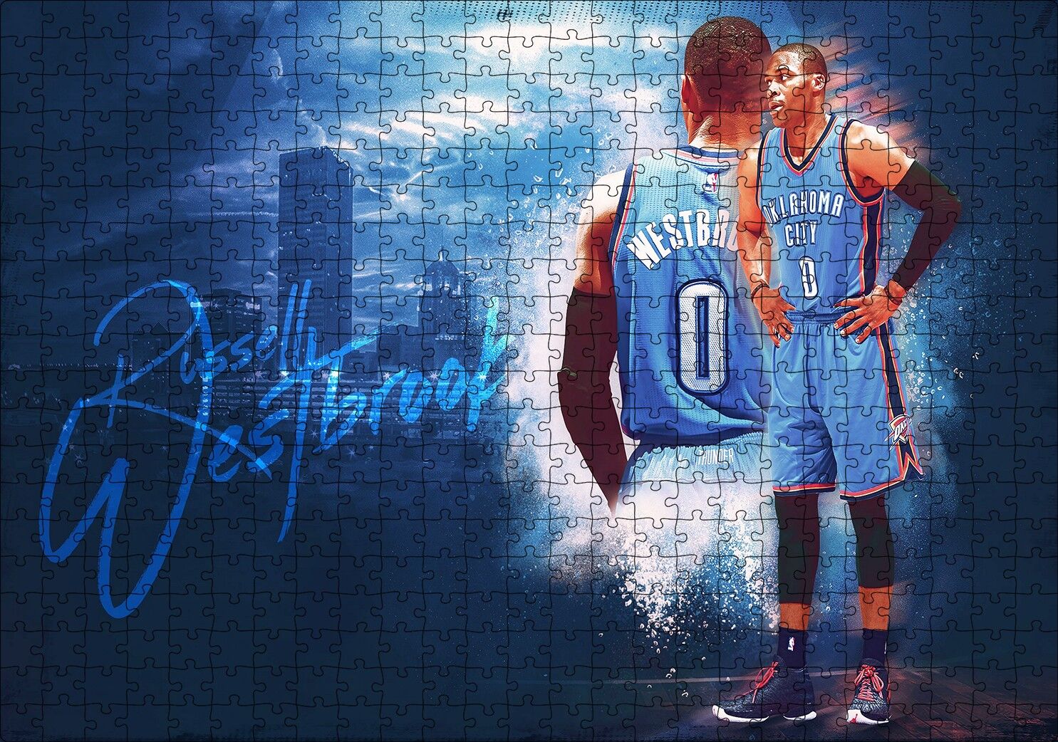 Russell Westbrook Puzzle Yapboz MDF Ahşap 500 Parça 49 cm X 68 cm