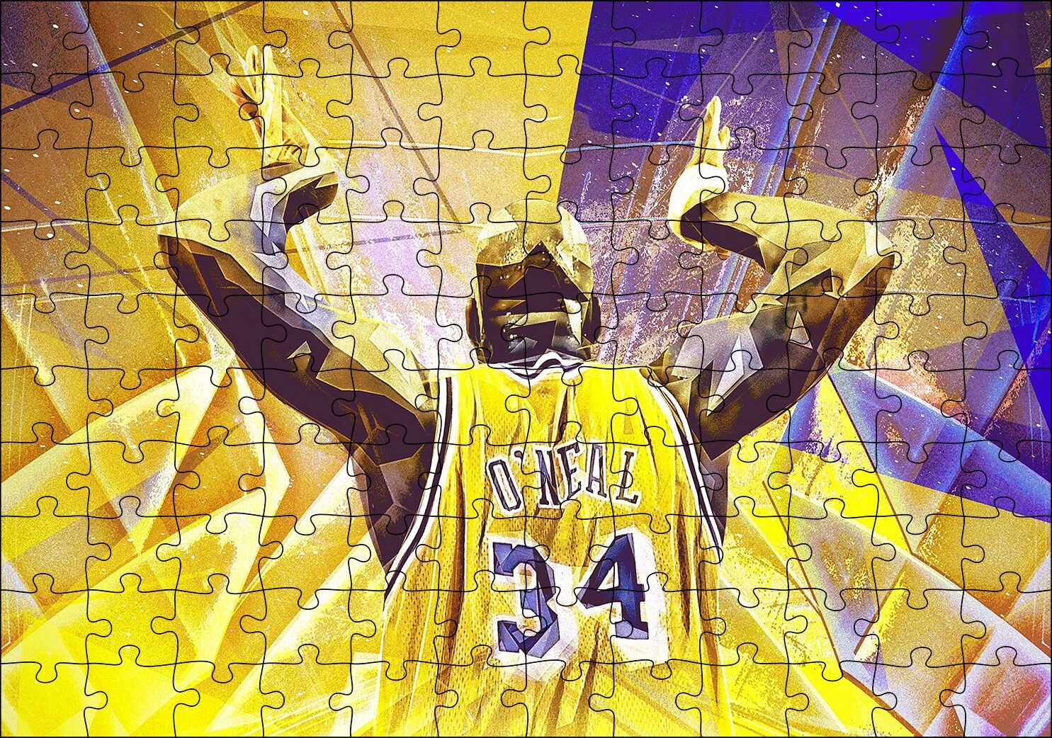 Shaquille O Neal Puzzle Yapboz MDF Ahşap 120 Parça 24 cm X 34 cm