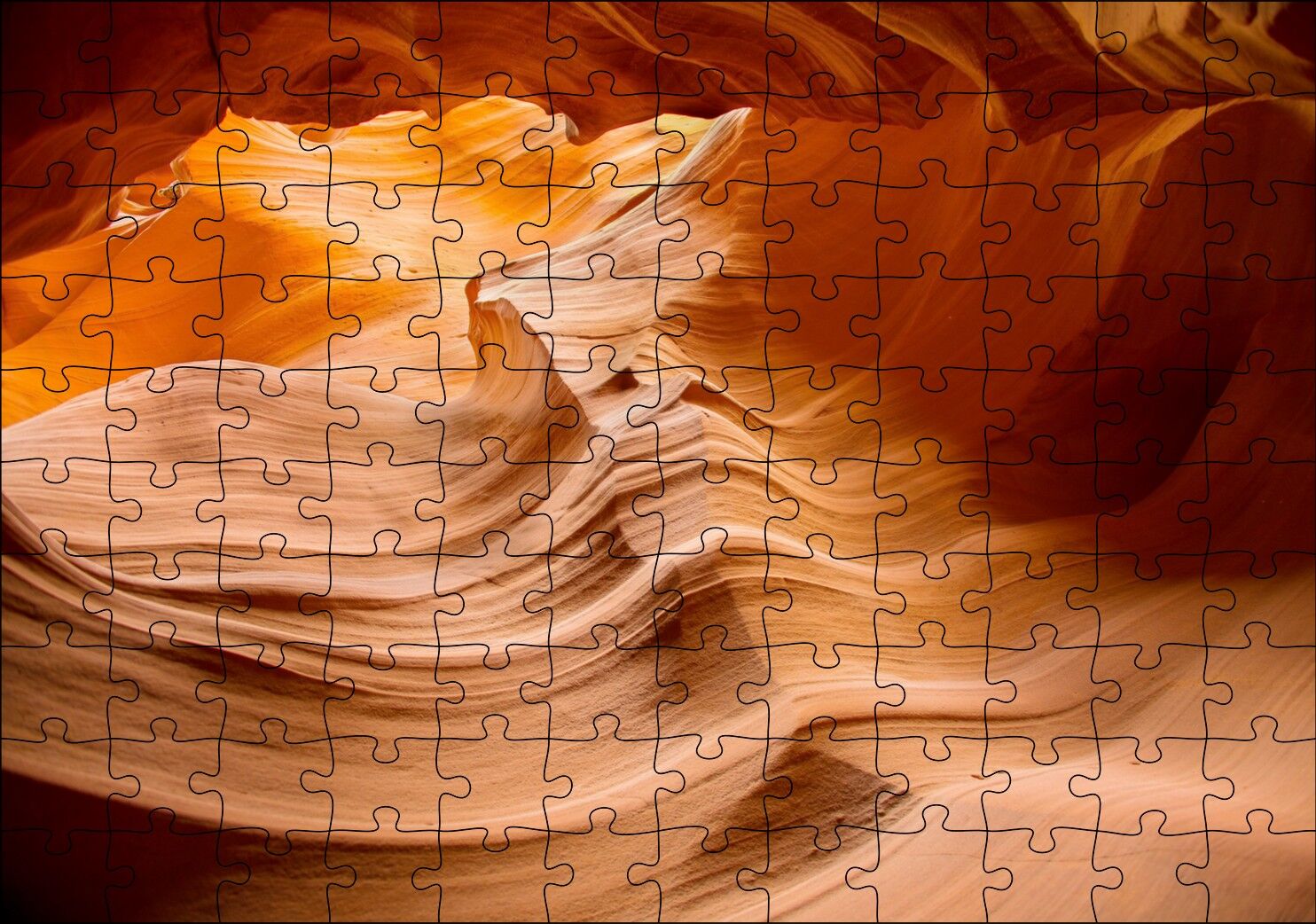 Antilop Kanyonu Kızıl Kumlar ve Kayalar Puzzle Yapboz MDF Ahşap 120 Parça 24 cm X 34 cm