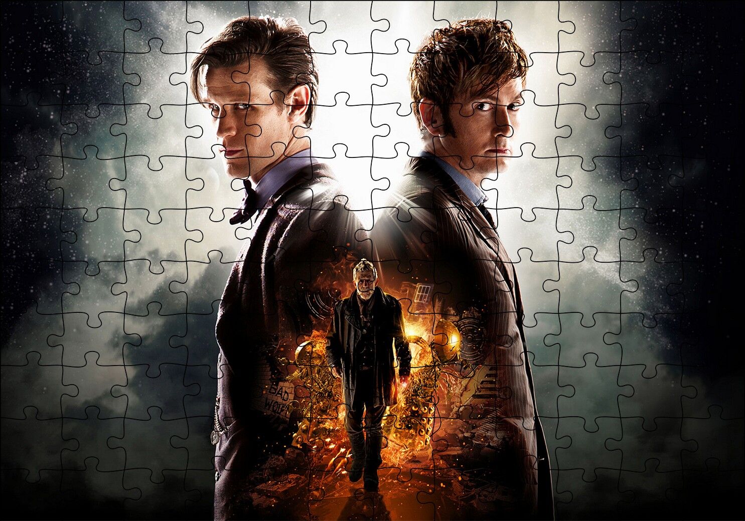 Doctor Who Kompozisyon Puzzle Yapboz MDF Ahşap
