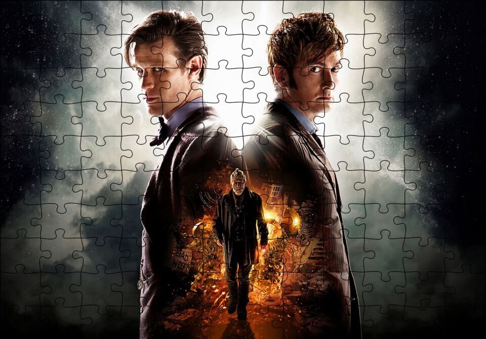 Doctor Who Kompozisyon Puzzle Yapboz MDF Ahşap