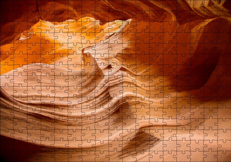 Antilop Kanyonu Kızıl Kumlar ve Kayalar Puzzle Yapboz MDF Ahşap 255 Parça 34 cm X 49 cm