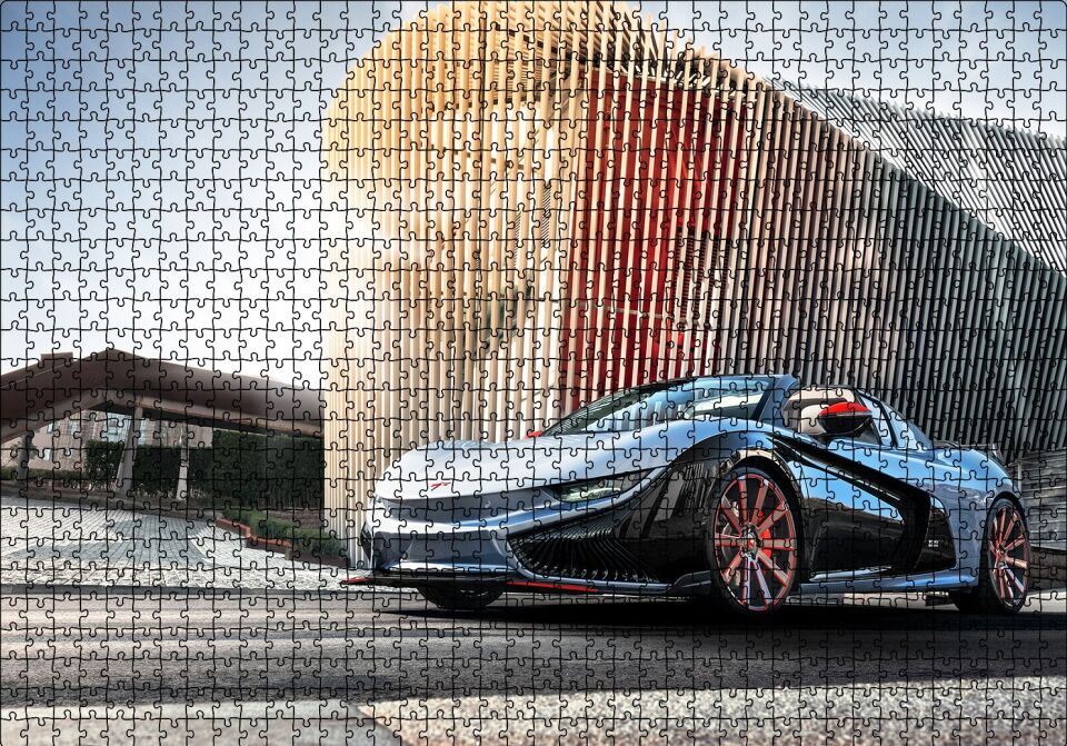 Qiantu K 50 Spider Concept Puzzle Yapboz MDF Ahşap 1000 Parça 49 cm X 68 cm
