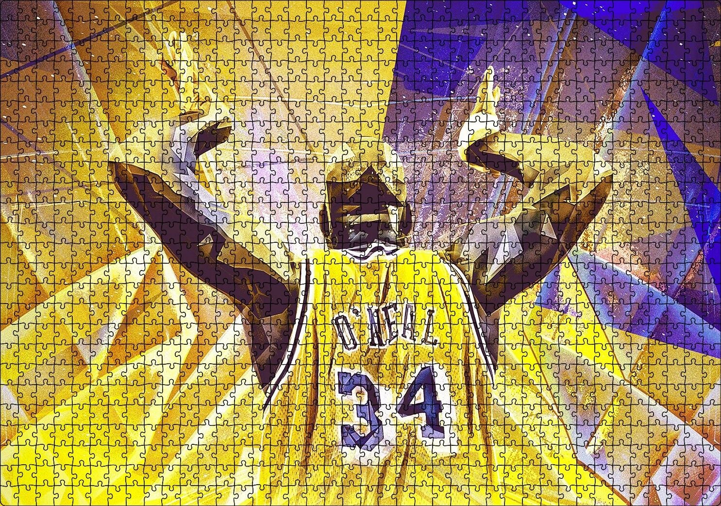 Shaquille O Neal Puzzle Yapboz MDF Ahşap 1000 Parça 49 cm X 68 cm