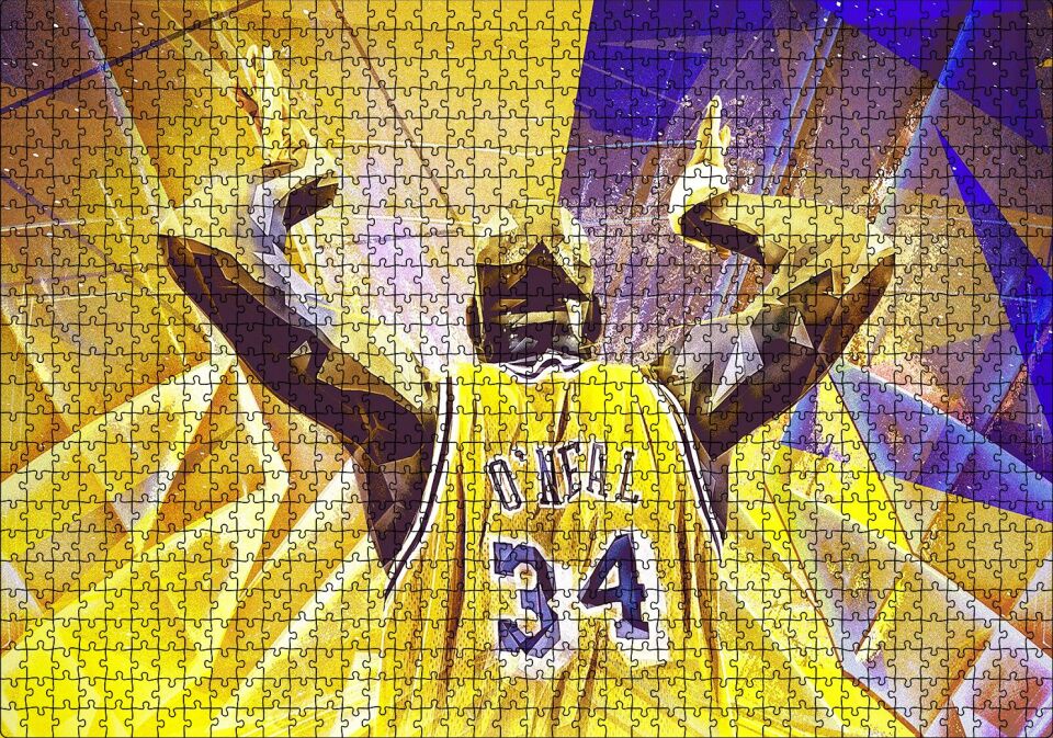 Shaquille O Neal Puzzle Yapboz MDF Ahşap 1000 Parça 49 cm X 68 cm