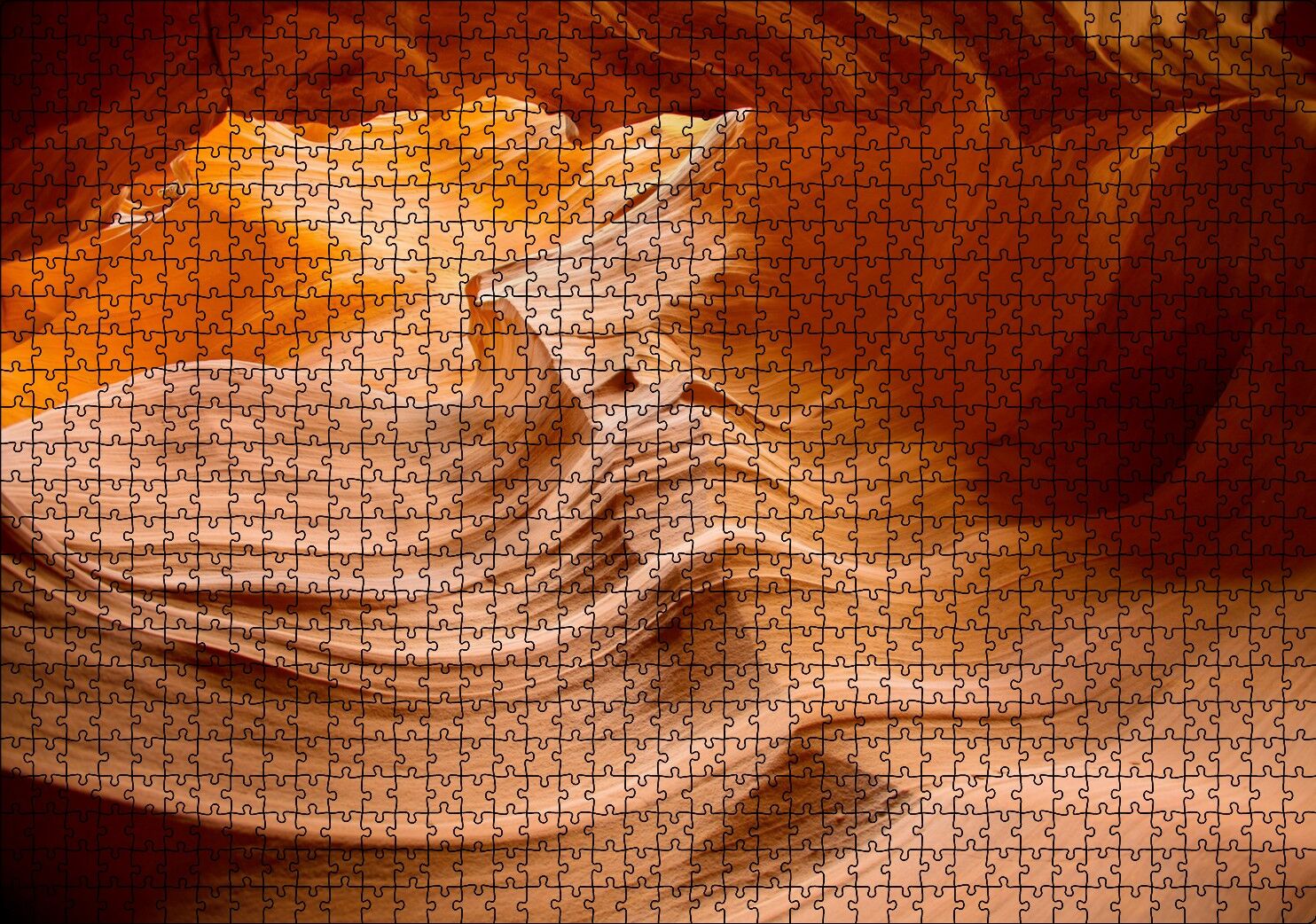 Antilop Kanyonu Kızıl Kumlar ve Kayalar Puzzle Yapboz MDF Ahşap 1000 Parça 49 cm X 68 cm