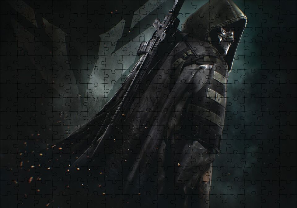 Rainbow Six Siege Ghost Recon Puzzle Yapboz MDF Ahşap 255 Parça 34 cm X 49 cm